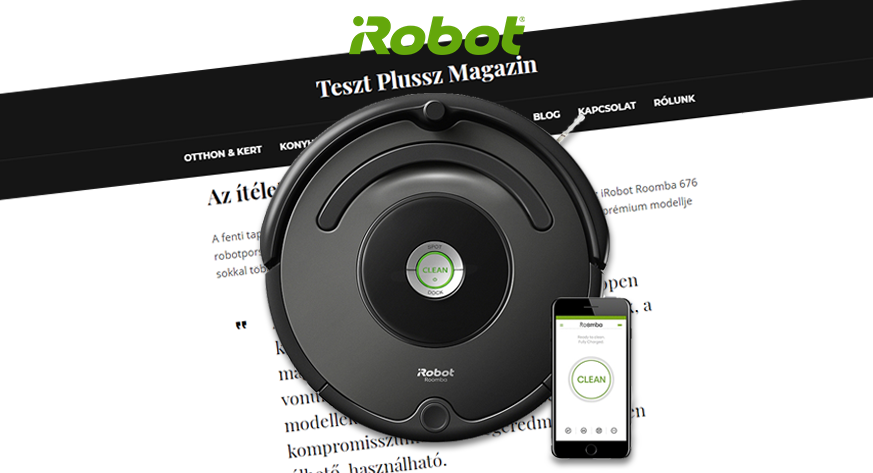 Roomba 676 teszt kiváló eredménnyel